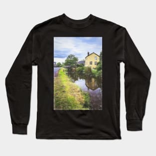 Approaching Brecon By Canal Digital Art Long Sleeve T-Shirt